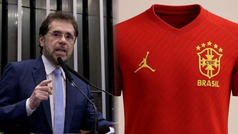 CBF Camisa vermelha Senador Plínio Vaiério
