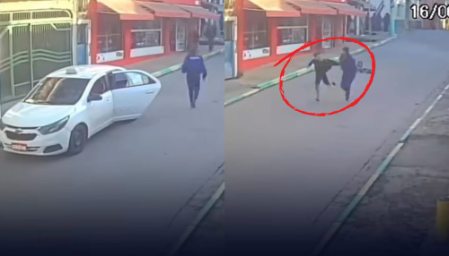 Homem tenta sequestrar menino no meio da rua, mas é impedido por moradores; câmeras registram ação em São Paulo; veja vídeo