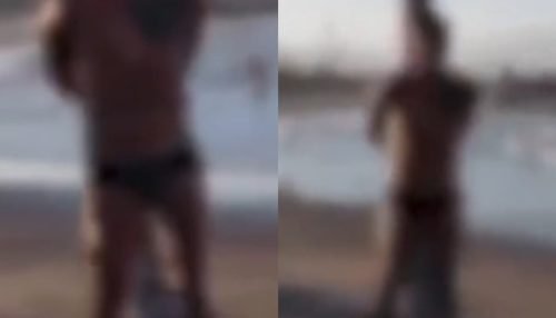 Homem leva a pior ao ser flagrado se masturb4ndo na frente de crianças na praia; veja vídeo