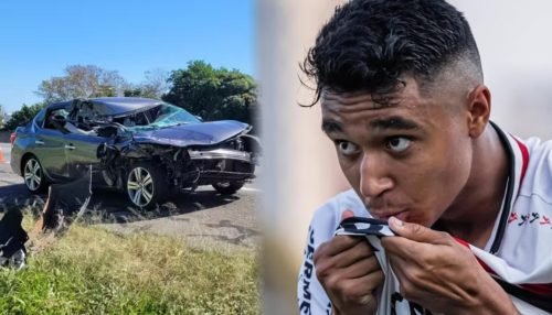 Jogador do Bragantino continua internado na UTI após acidente de carro “O caso segue estável, porém, grave” diz o hospital