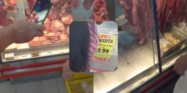 Clientes flagram rato em frigorífico do Supermercado Rodrigues em Manaus; veja vídeo