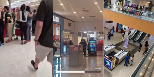 Exclusivo: Veja o momento em que assaltantes atiram dentro do Amazonas Shopping; veja vídeo