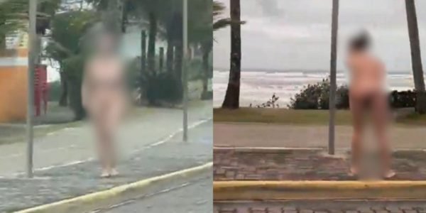 “Primeira facada foi na garganta”: após matar o pai com 20 facadas, filha surta e corre nua pelas ruas; veja vídeo