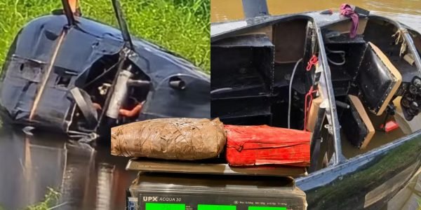 Aeronave carregada com dr0gas é achada submersa em município do Amazonas