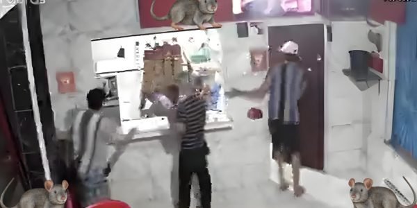Vídeo flagra criminosos fazendo a limpa em mercadinho na Zona Leste de Manaus