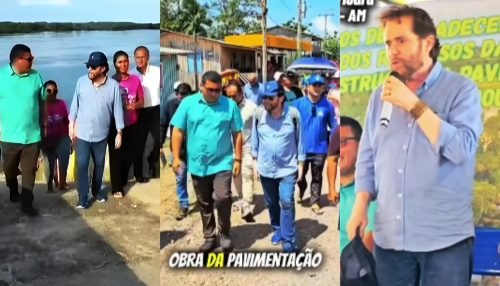 Plínio Valério visita Barcelos e confere obras viabilizadas por suas emendas parlamentares nos distritos de Moura e Carvoeiro