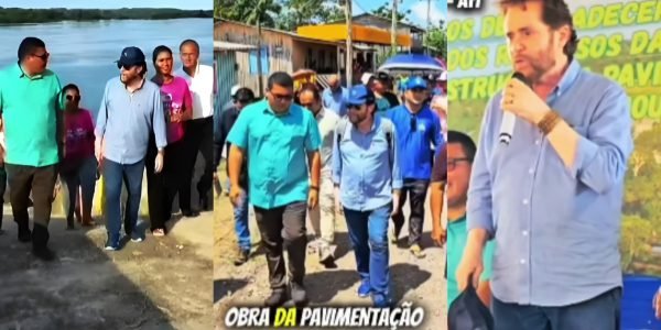 Plínio Valério visita Barcelos e confere obras viabilizadas por suas emendas parlamentares nos distritos de Moura e Carvoeiro