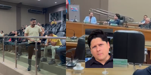“Vai ser algemado!”: Vereador de Itacoatiara ameaça algemar jornalista durante sessão na Câmara; veja vídeo